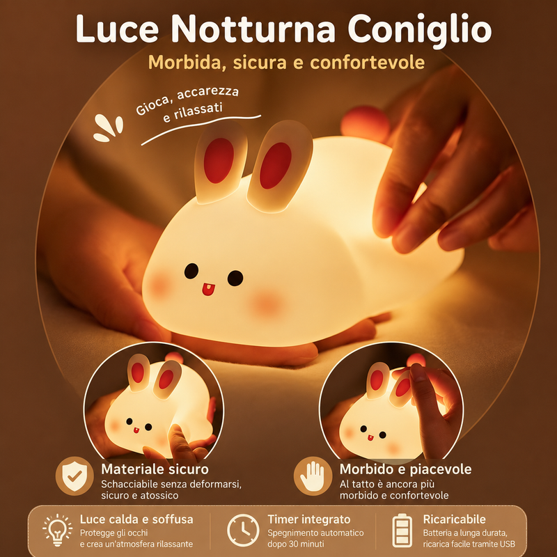 Luce Notturna Silicone Bambini